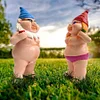 A Lovely Gift For Peeing  Naughty Garden Gnome Set (2 PCS Couples)