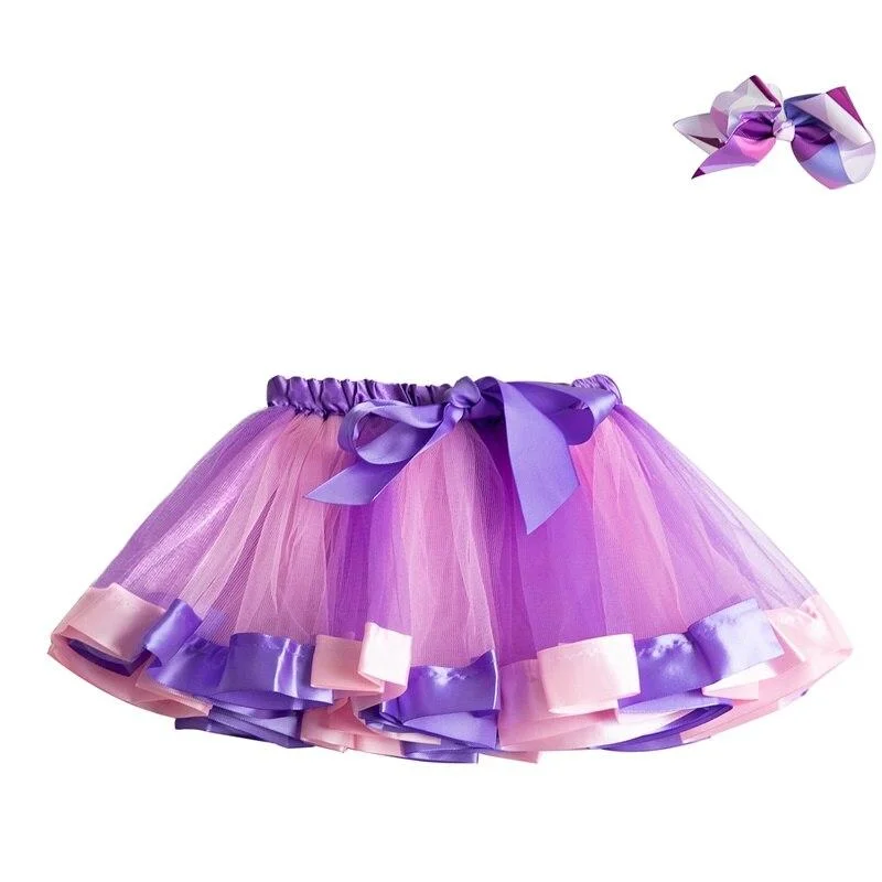 Tutu Skirt Baby Girl Skirts 3 to 8Yrs Princess Mini Pettiskirt Party Dance Rainbow Tulle Skirts Girls Clothes Children Clothing