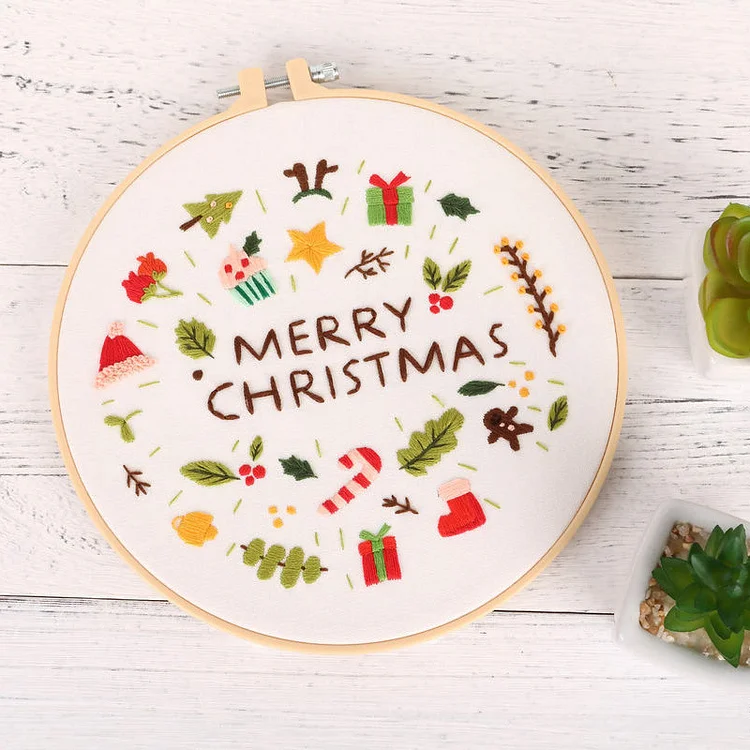 Santa Merry Christmas Embroidery Starter Kits