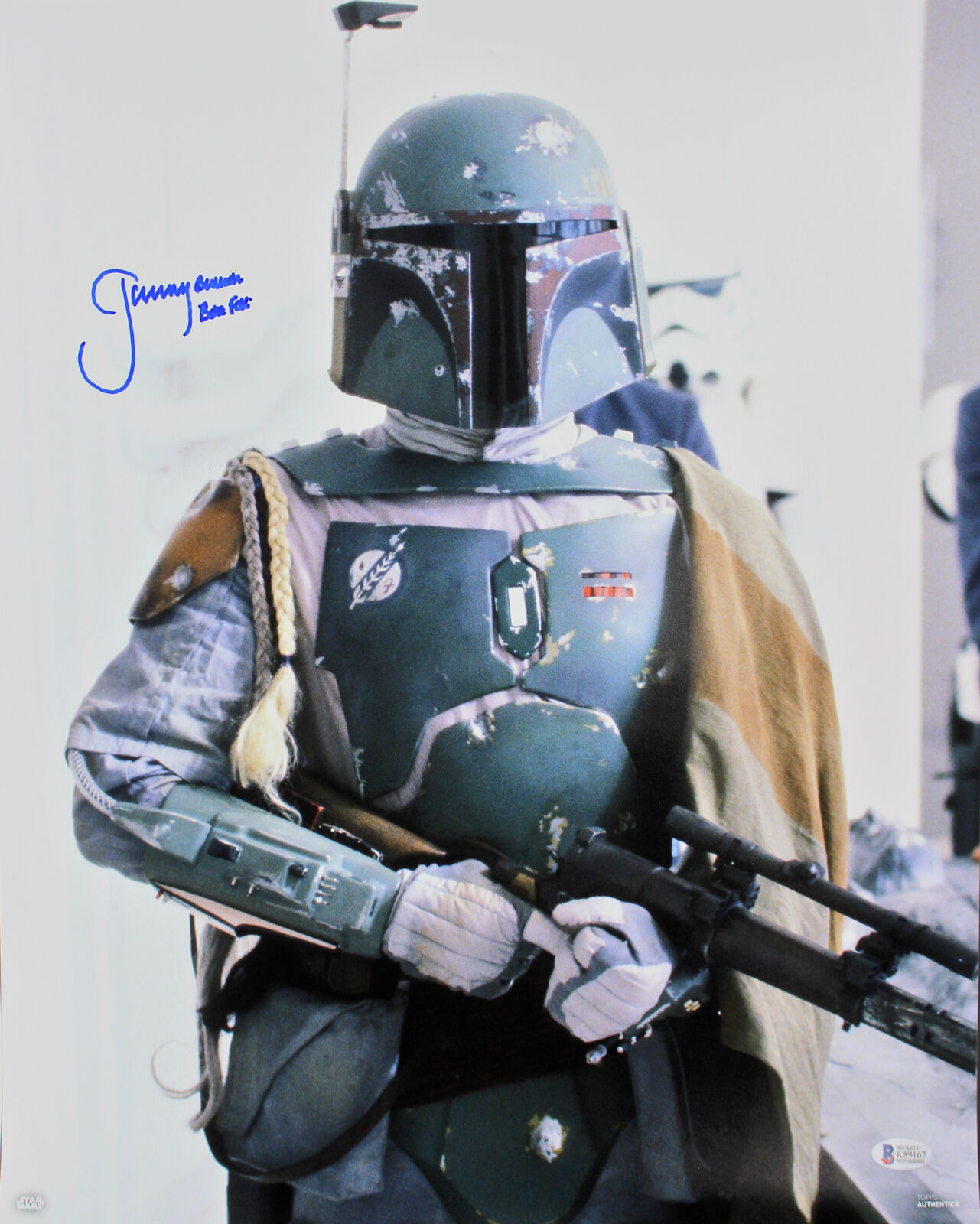 Jeremy Bulloch Star Wars Boba Fett Signed 16x20 Licensed Topps Photo Poster painting BAS Wit 2