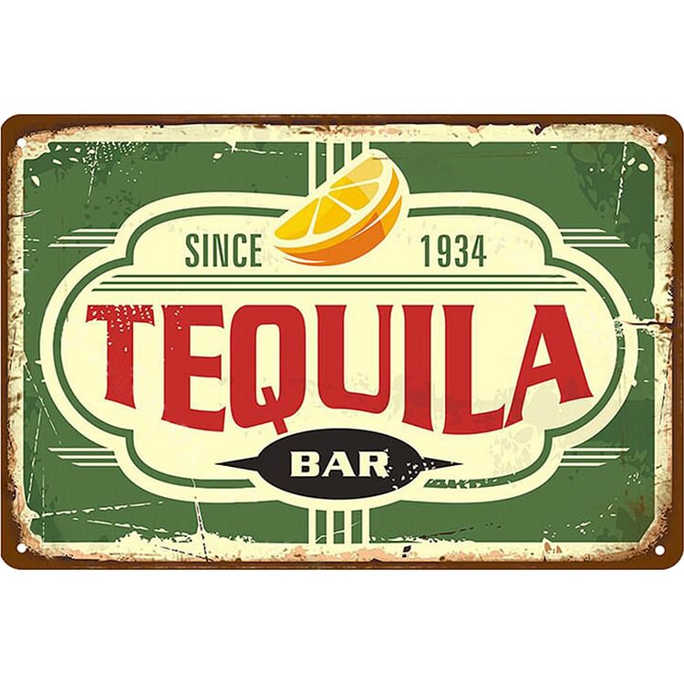 TEQUILA - Vintage Tin Signs/Wooden Signs - 7.9x11.8in & 11.8x15.7in