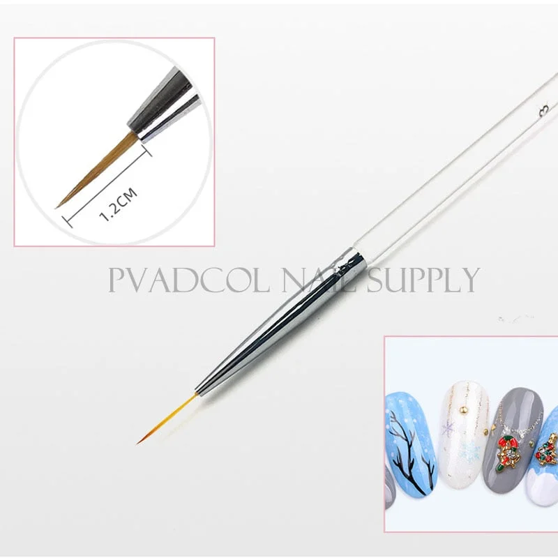 Nail Art Gel Liner Brush Lines Drawing Painting Pen Acrylic Manicure Salon Tool Set of 4-Nail Inspo