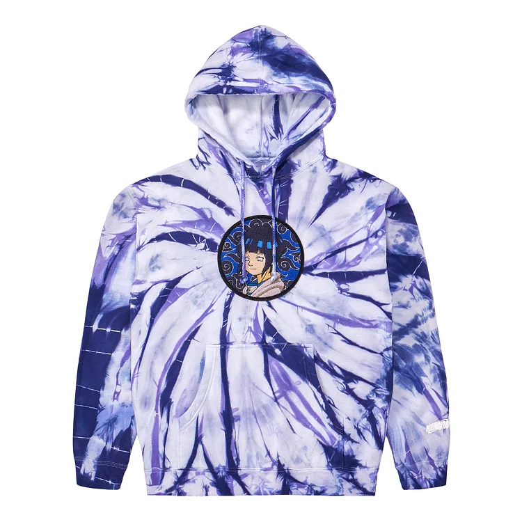 NARUTO HINATA CHENILLE HOODIE (NAVY TIE DYE)