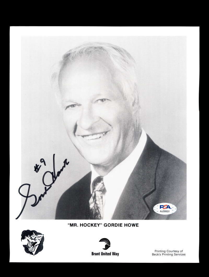 Gordie Howe PSA DNA Signed Coa 8x10 Autograph Photo Poster painting