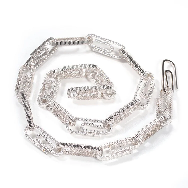 10MM Paperclip Cubic Zirconia Chains