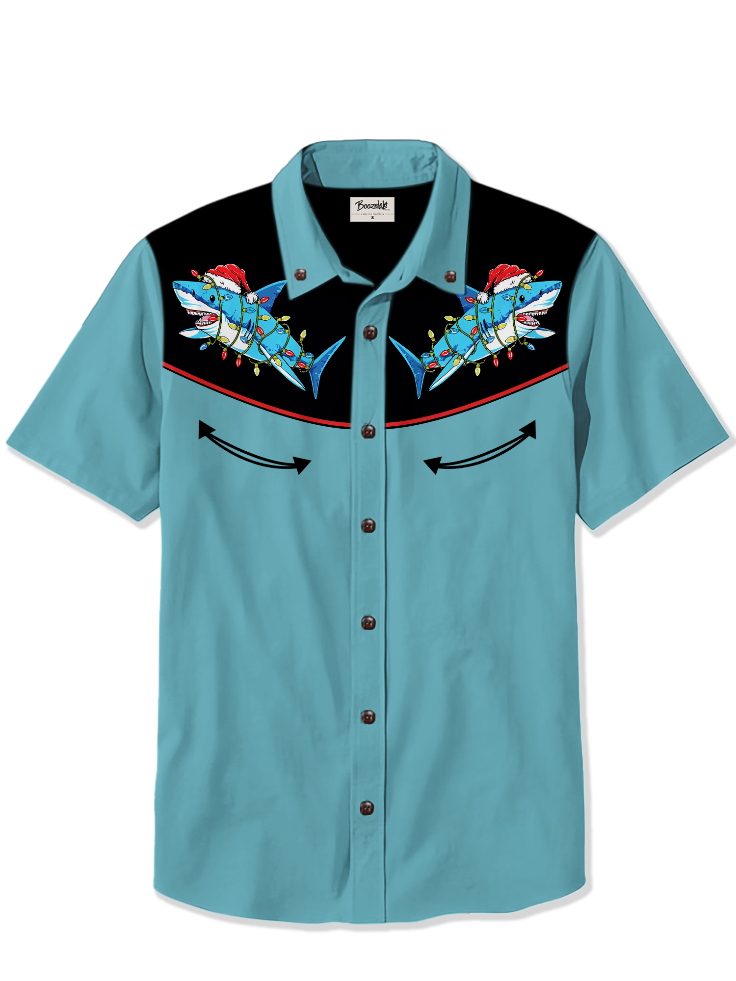 Christmas Hat Shark - 100% Cotton Shirt