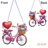 Valentine Day 2D Flat DIY Diamond Art Pendant Diamond Painting Set (Love Bike)