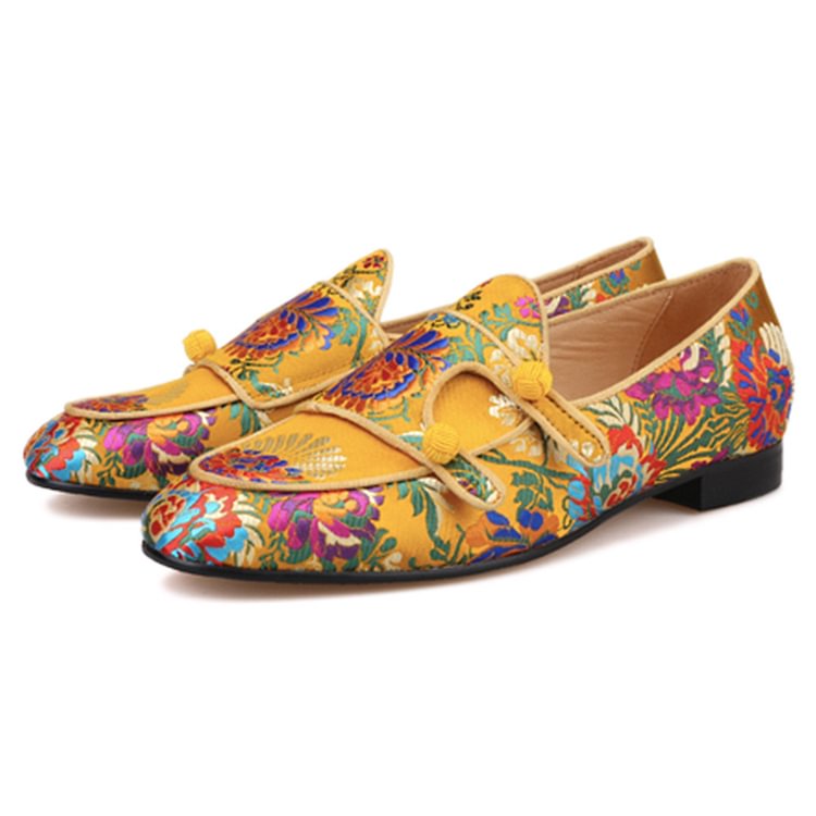 Kai Floral Monk Strap Loafers