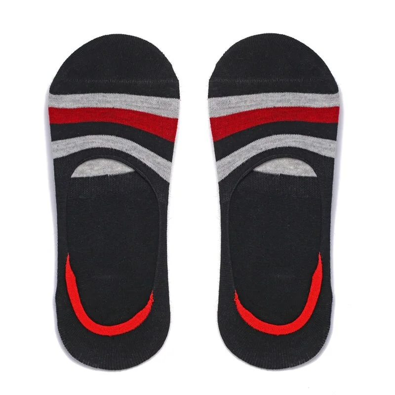 Silicone Non-slip Invisible Socks Men's Cotton Socks Ultra-thin Shallow Socks Breathable Summer Boat Socks for Student Male