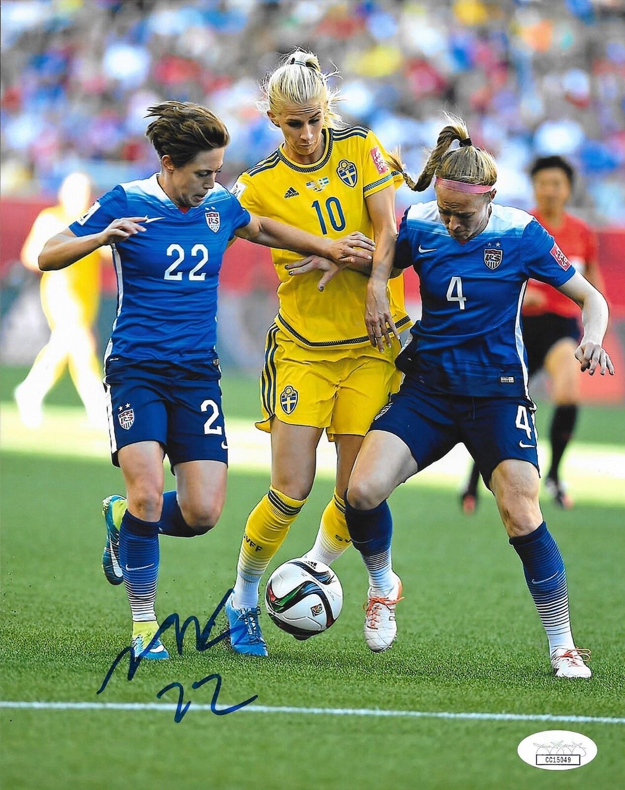 Meghan Klingenberg Thorns NWSL signed Team USA Womens Soccer 8x10 Photo Poster painting 3 JSA