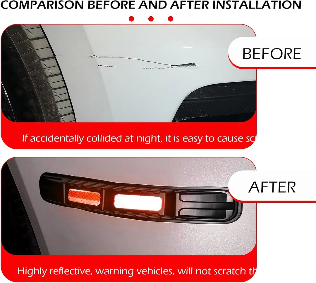 Car bumper protection strip, anti-collision foldable bumper protection strip, with strong reflective patches