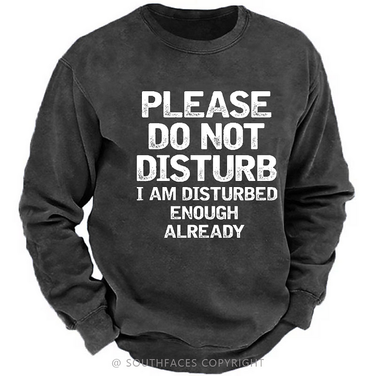 Please Do Not Disturb I Am Disturbed Enough Already Sarcastic Sweatshirt