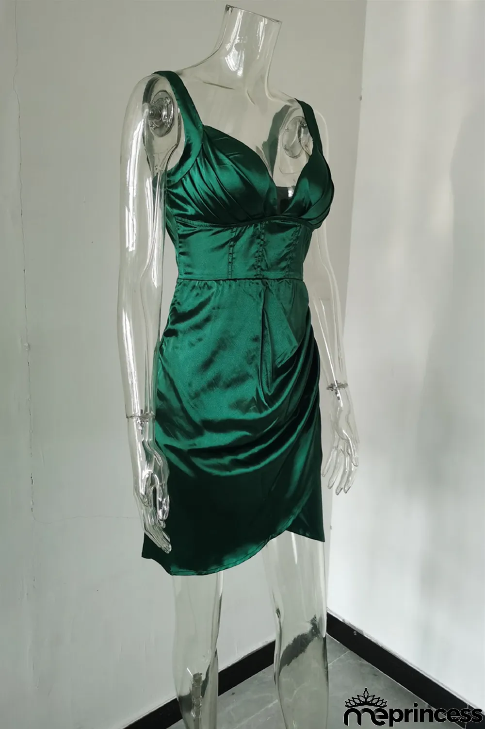 Champagne Fashion Sexy Solid Patchwork Backless V Neck Sling Dress