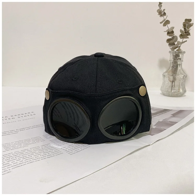 Pilot hat,mens hat,childrens glasses,cap with tongue,mens sunglasses,baseball cap,ins,hip-hop,personality,trendy