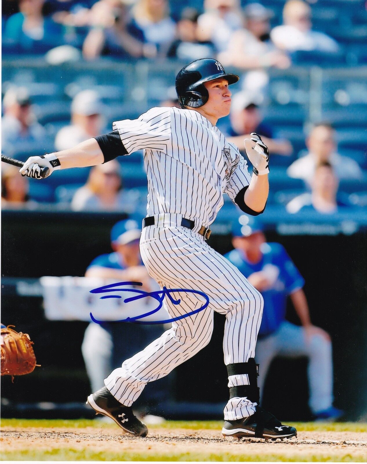 SLADE HEATHCOTT NEW YORK YANKEES ACTION SIGNED 8x10