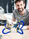Octopus Welding Clamp with 5X Magnifier&Base 1/4In Thread Welding Auxiliary Tool