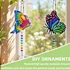 2PCS Butterfly 5D DIY Diamond Painting Wind Chimes Suncatcher Kit Double Sided Diamond Art Kits Suncatcher with Crystal Pendant for Home Wall Window Decor Adults DIY Art Craft