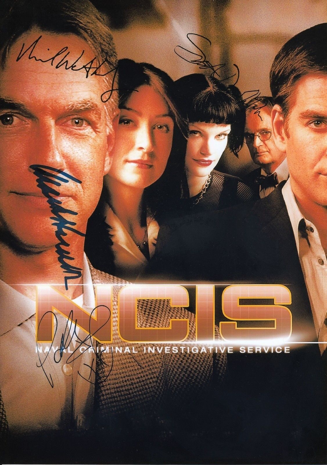 NCIS CAST OF 5 AUTOGRAPH SIGNED PP Photo Poster painting POSTER