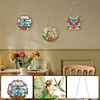 (US Local)3Pcs Acrylic Butterfly Dragonfly Fairy Diamond Painting Ornaments Pendant Kit