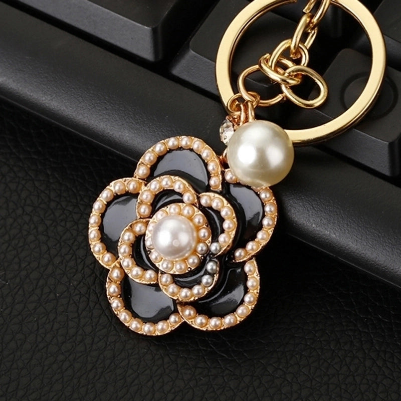 Elegant Korean Style Bag Metal Inlay Rhinestones Women’s Bag Pendant Keychain