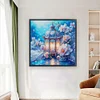 (US Only)Lantern Print Cross Stitch Kit 75x75cm DIY 14CT Egyptian Cotton Embroidery Art