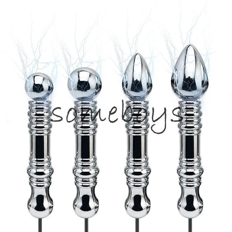 pornhint Pornhint New Large Shock Metal Anal Butt Plug Dildo Vagina BDSM Anal Beads Balls Sex Toy BDSM