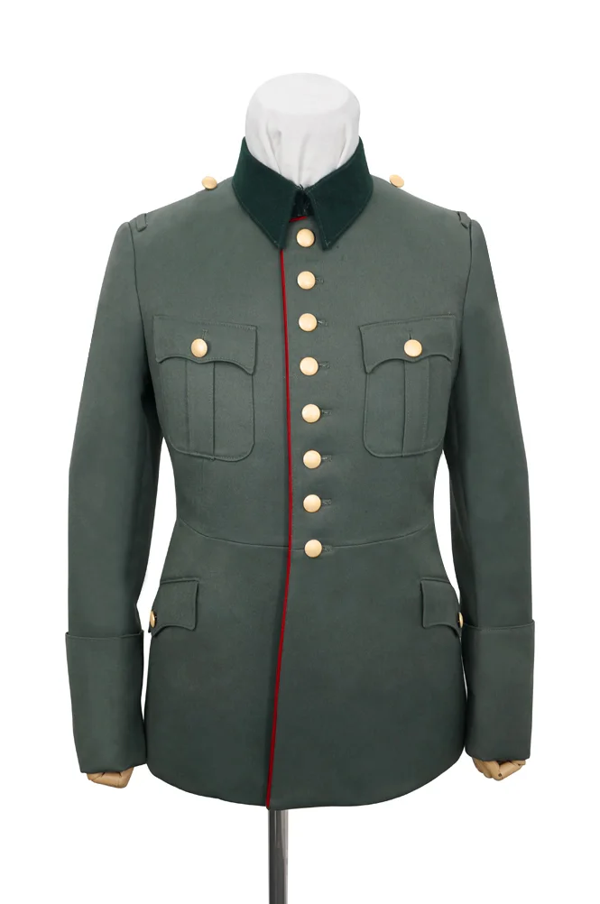   Wehrmacht German M1927 General Officer Gabardine Piped Service Tunic Jacket II German-Uniform