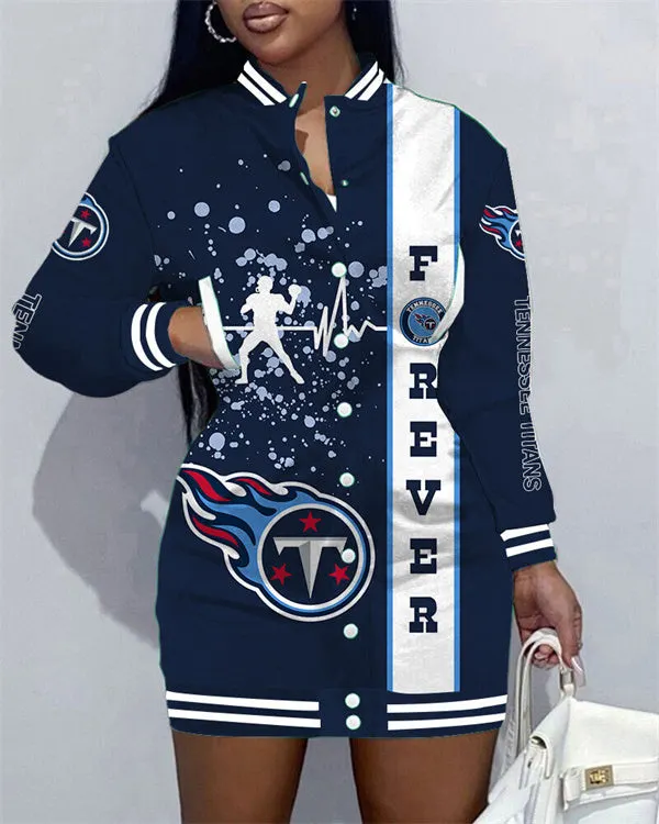 Tennessee Titans
Limited Edition Button Down Long Sleeve Jacket Dress