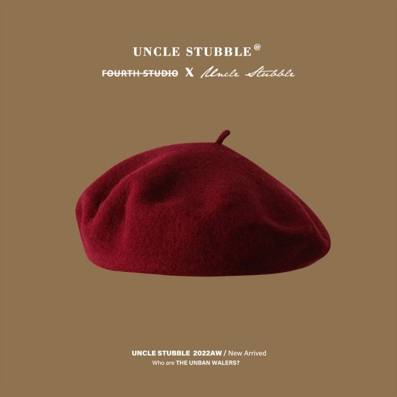 Running Size/Color Wool Beret Girls Winter Belle Cap Japanese Style Literary Retro Painter Hat