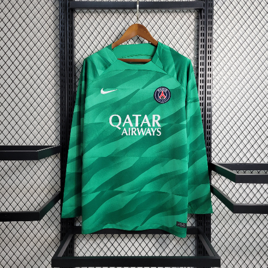 2023/2024 Long Sleeve Psg Paris Saint-Germain Goalkeeper Green Football Shirt