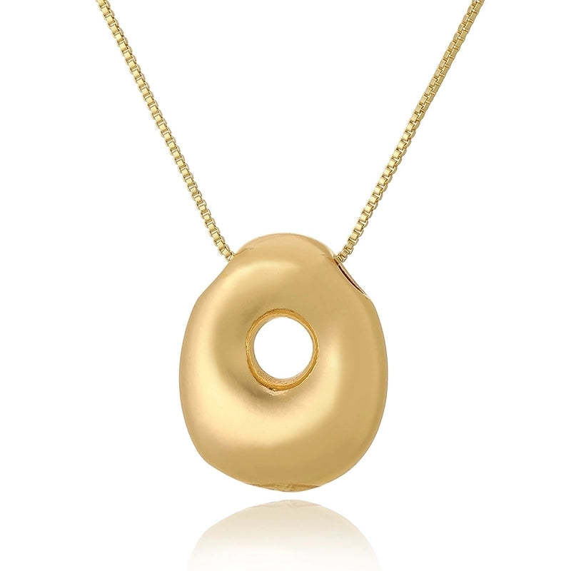 Copper Letter Pendant Necklace