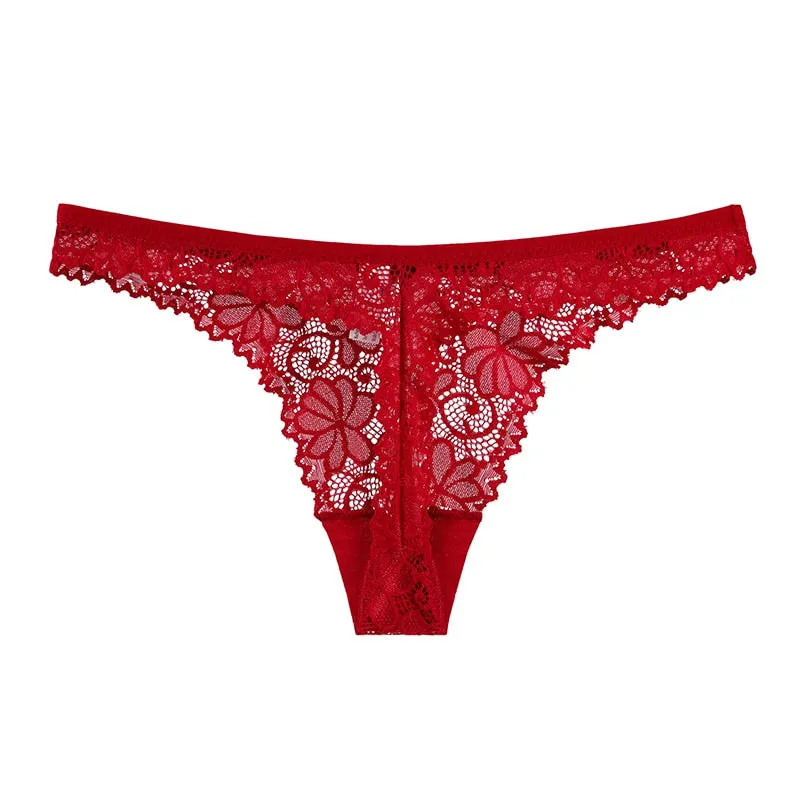 Women Panties Women Underwear Soft Breathable Lace Sexy Panties Female Transparent Underpants Thong G String Low-Rise Lingerie
