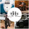 12V Stainless Steel Ships Horn with Base Bracket Marine Snail Electric Horns Waterproof Super Loud Car Horns for Speedboat Sailboats Yachts Car