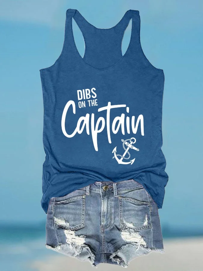 🔥Buy 3 Get 10% Off🔥Dibs On The Captain Anchor Print Tank Top