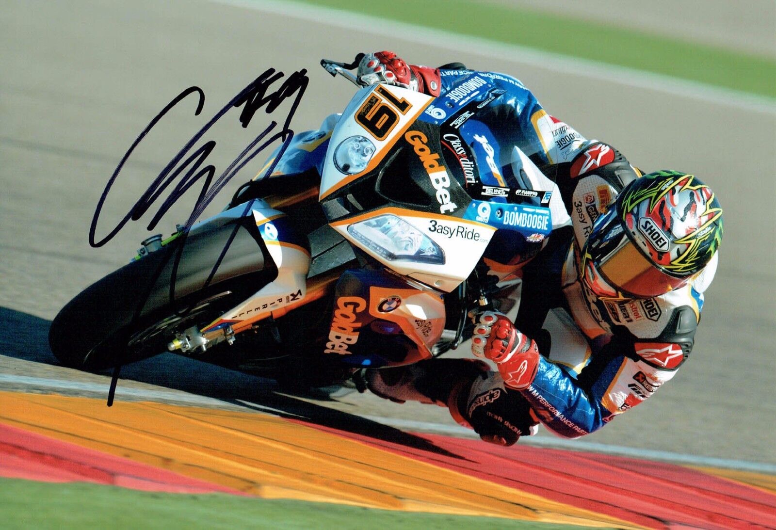 Chaz DAVIES SIGNED Autograph 12x8 BMW Race Photo Poster painting AFTAL COA