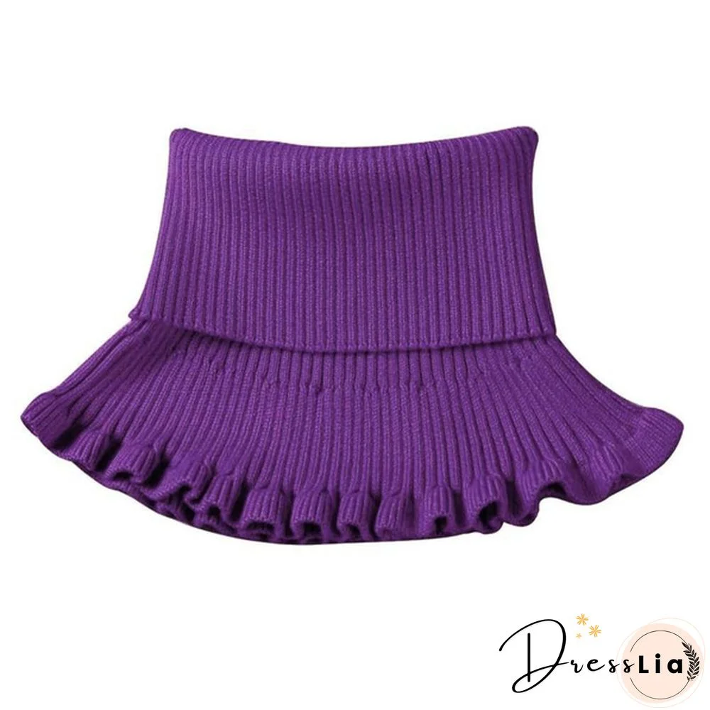 New Girl Ladies Women Fashion Knitted Detachable Fake Collar Scarf For Shirt Fake Collars