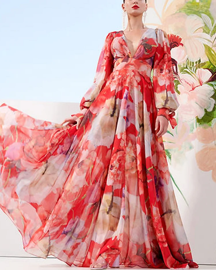 Romantic Floral Maxi Dress