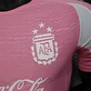 Joyfball 2025 Player Version Argentina pink Football Shirt 1:1 Thai Quality（The player version jersey is a bit tight, please pay attention to the size selection）