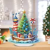 DIY Christmas Boat Lighthouse Acrylic Diamond Painting Desktop Ornaments