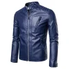 2023 Men's Fashion Slim Leather Biker Jacket