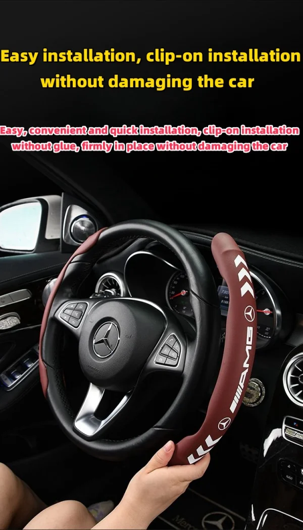 Luminous Nappa Leather Car Steering Wheel Cover