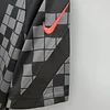 2021/2022 Psg Paris Saint-Germain Training Wear Black And Gray Plaid