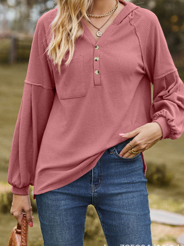 Women Long Sleeve V-neck Graphic Floral Printed Top