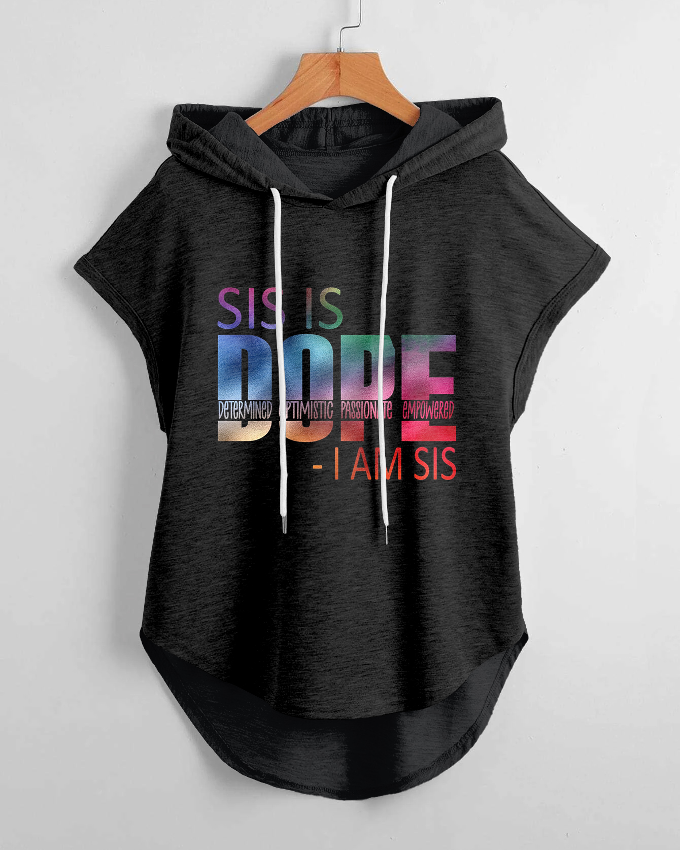 She Is Dope Drawstring Hooded Tee