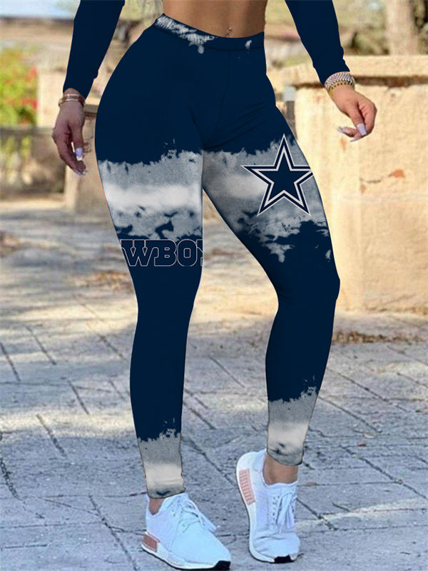 Dallas Cowboys Womens Push up Legging High Waist Yoga Pants