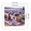 Picnic In Lavender Fields-11CT Stamped Cross Stitch 40*40cm/15.75*15.75in tapestrymarket