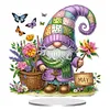 Gnome DIY 2D Flat Acrylic Diamond Painting Ornaments Kits Special Shaped Crystal Diamond Art Painting Tabletop Ornaments Single Sided Home Office Decor