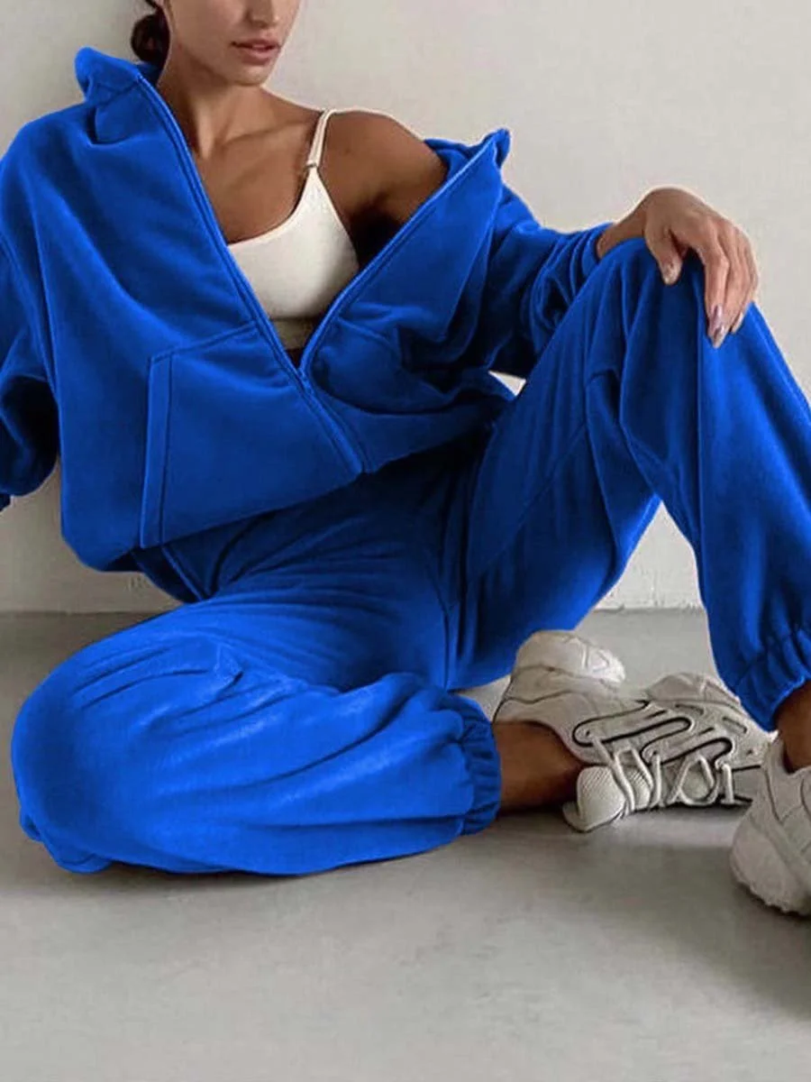 Stylish casual sweater suit