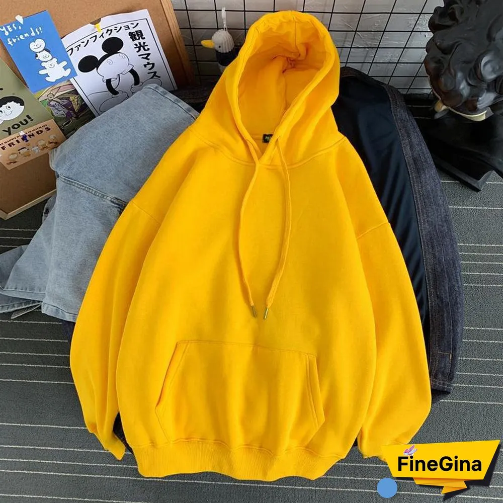 Womens Oversized Hoodies Thin and Thick Hoodie Harajuku Casual Couple Sweatshirts Autumn