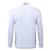 25/26 Real Madrid white gray long zipper Training Jacket Set